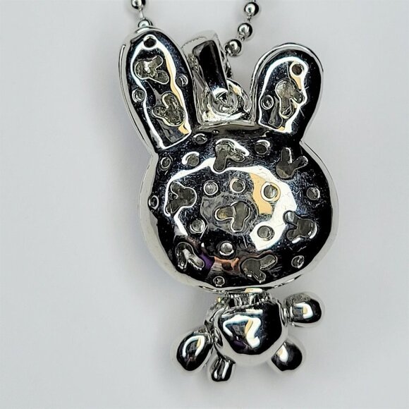 Crystal Rabbit Necklace, Bunny Pendant - Picture 7 of 8
